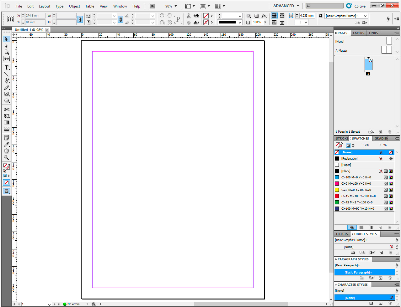 adobe indesign interface