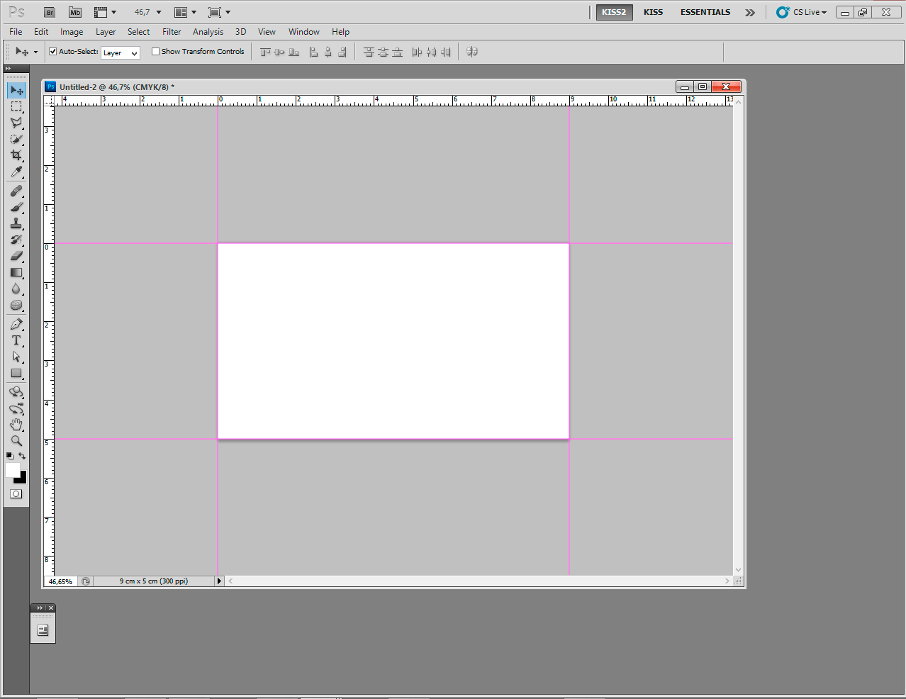 projekt wizytówki - pusty dokument photoshop