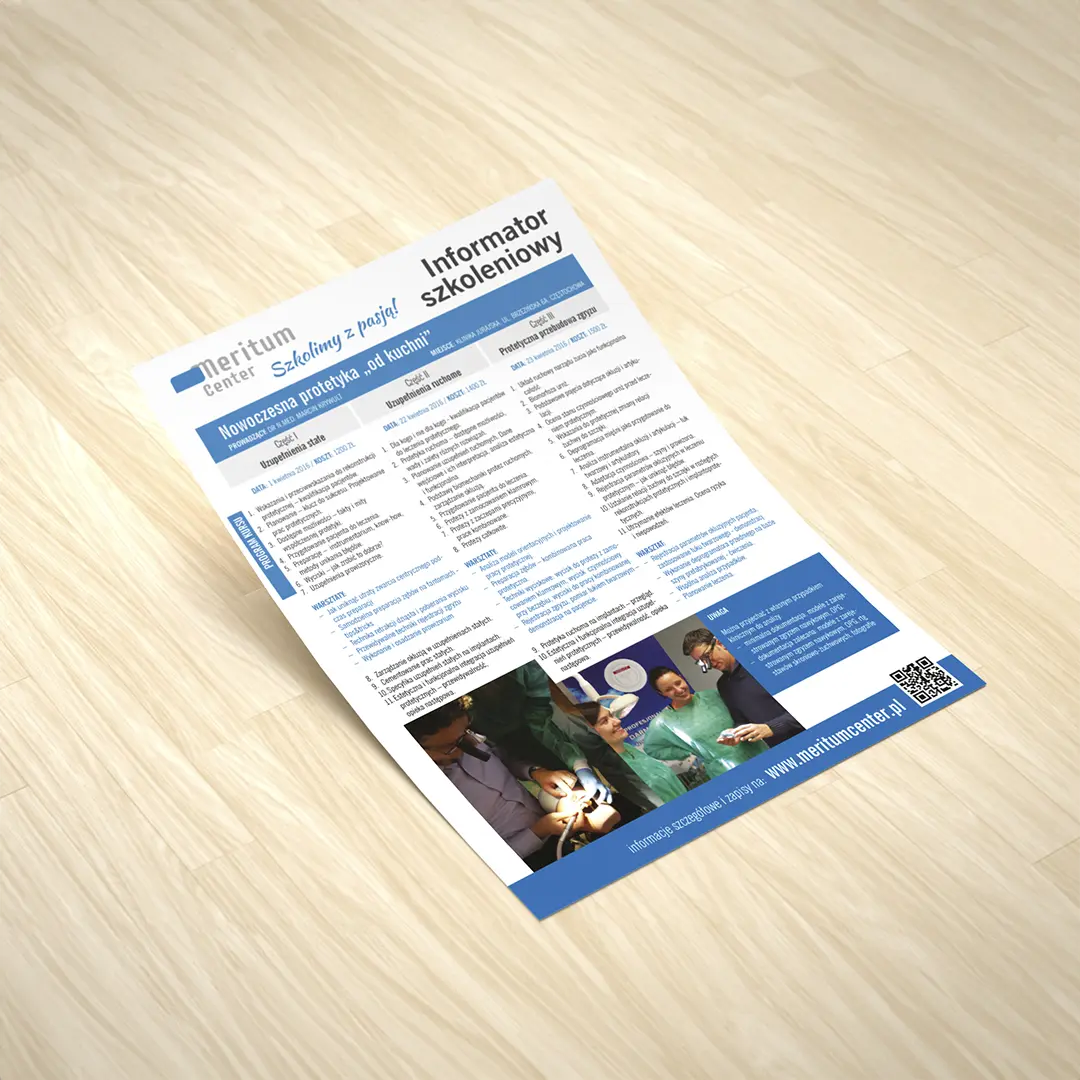 Ulotka szkolenia protetyka